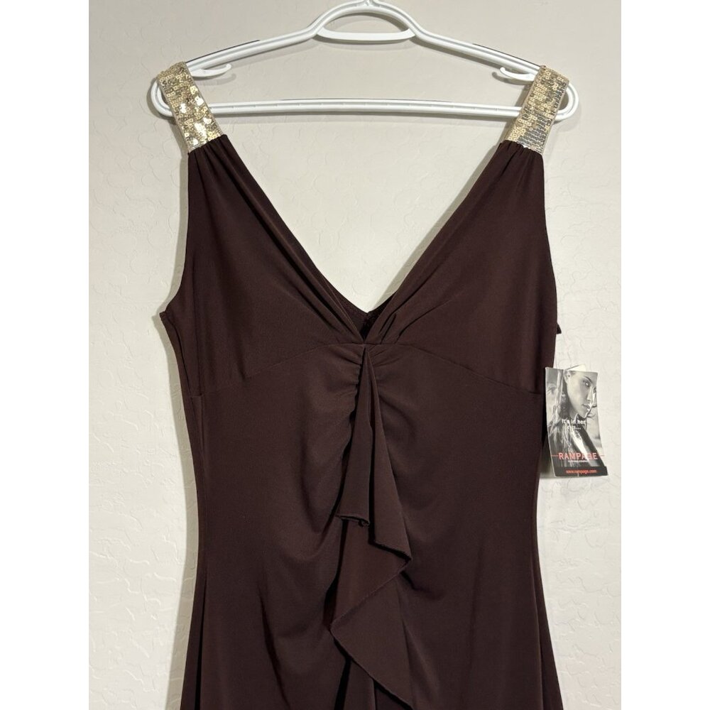 Rampage NWT Y2K Bodycon Coquette Bling Strap Dress size Large Vintage 2000’s. - Picture 5 of 12